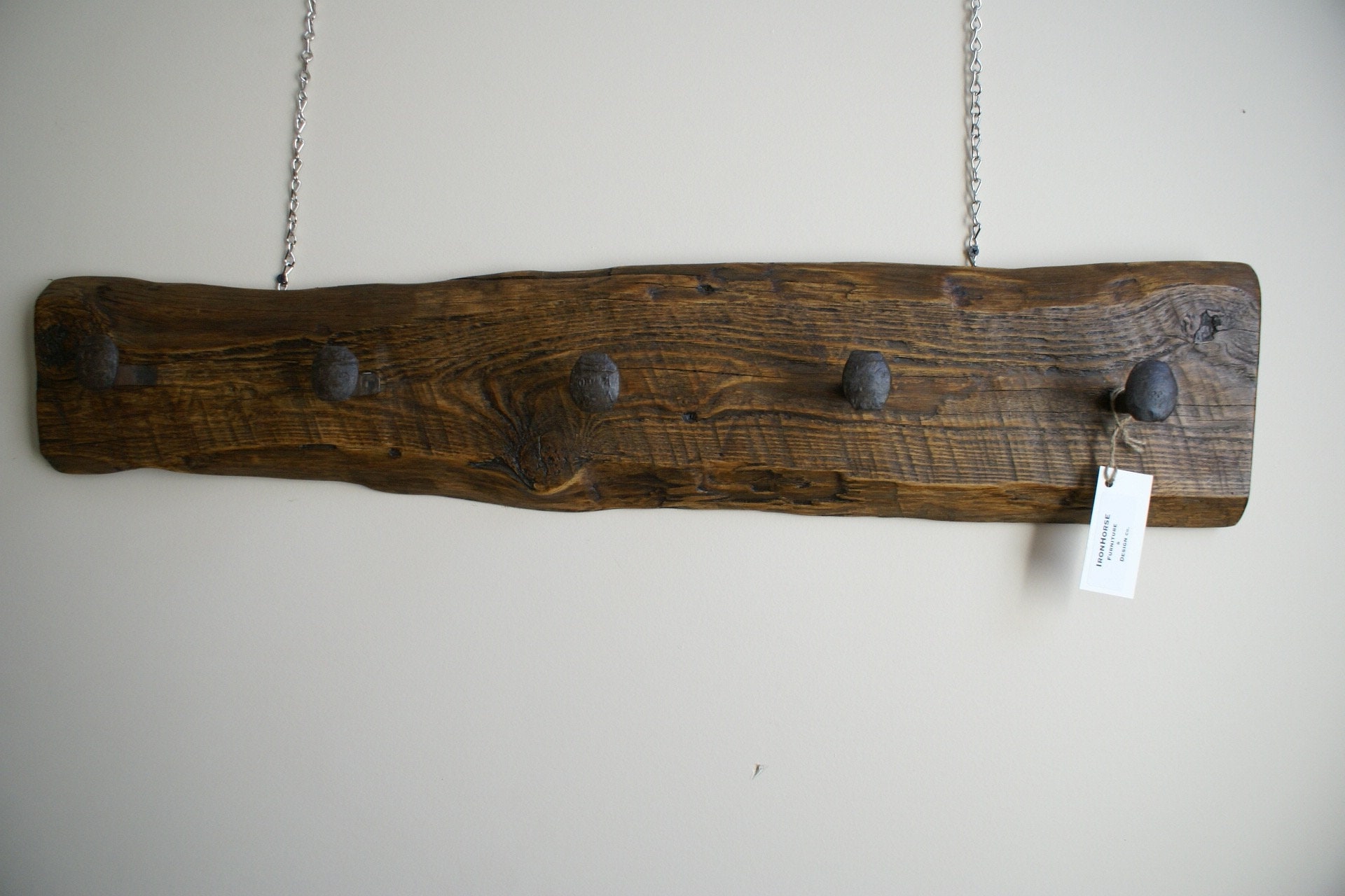 HandCrafted Reclaimed WallMounted Railroad Spike Coat Rack Etsy