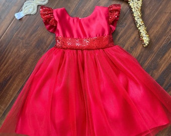 Holiday Christmas Dress Little Girls Baby Girl Christmas Dress Holiday Photography FamilY Picture Dress