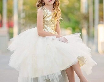 Toddler Holiday Dress Tulle Dress Kids Dress Sequin Dress Christmas Dress Baptism Communion Dress