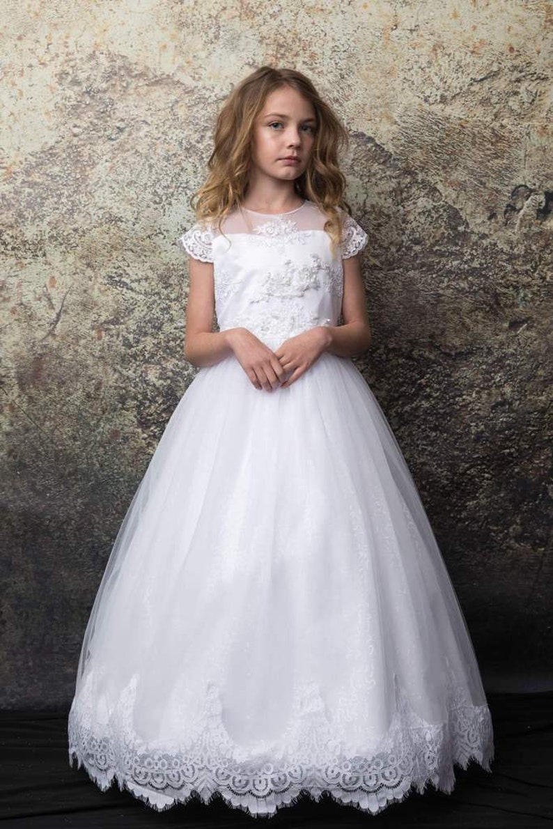 Toddler Kids Girls Communion Dress First Communion Holy Etsy