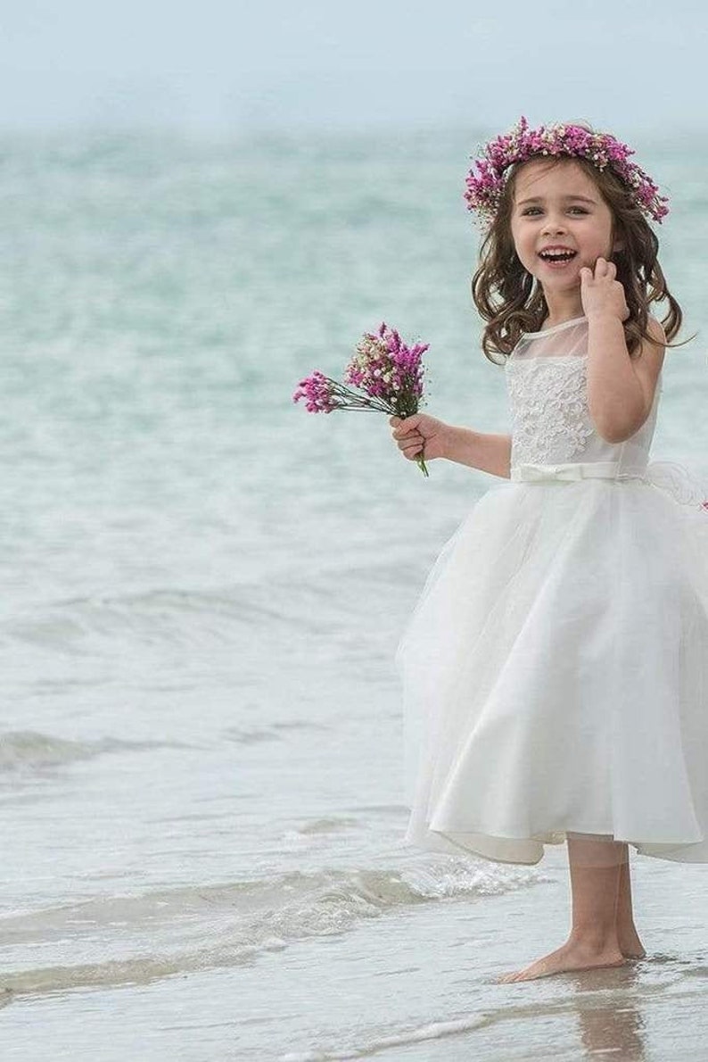 Boho Flower Girl Dress Wedding Flower Girls Dress Bridesmaids Etsy