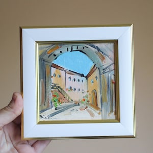 Latium Italien Rom Boville ernica Ölgemälde original gerahmt Alatri Provinz Frosinone Latium Mittelitalien Rom Wand Kunst Rom Geschenk