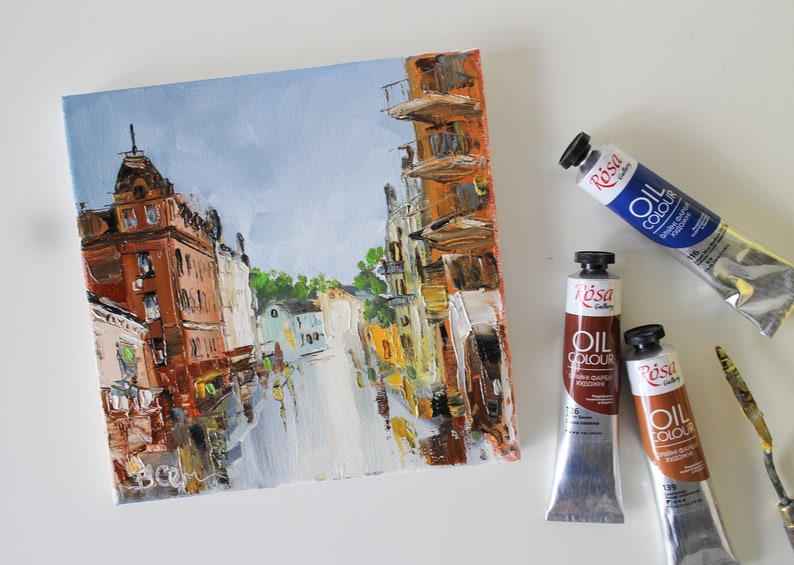 Kyiv Kiev Oil Painting Andriyivskyy Descent 0st Andrew's Etsy