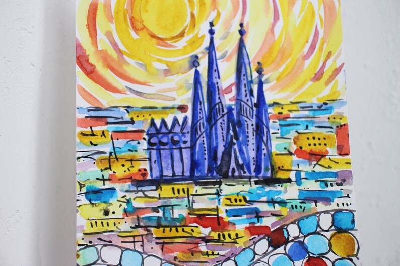 Sagrada Familia Barcelona Painting Watercolor Original Framed - Etsy