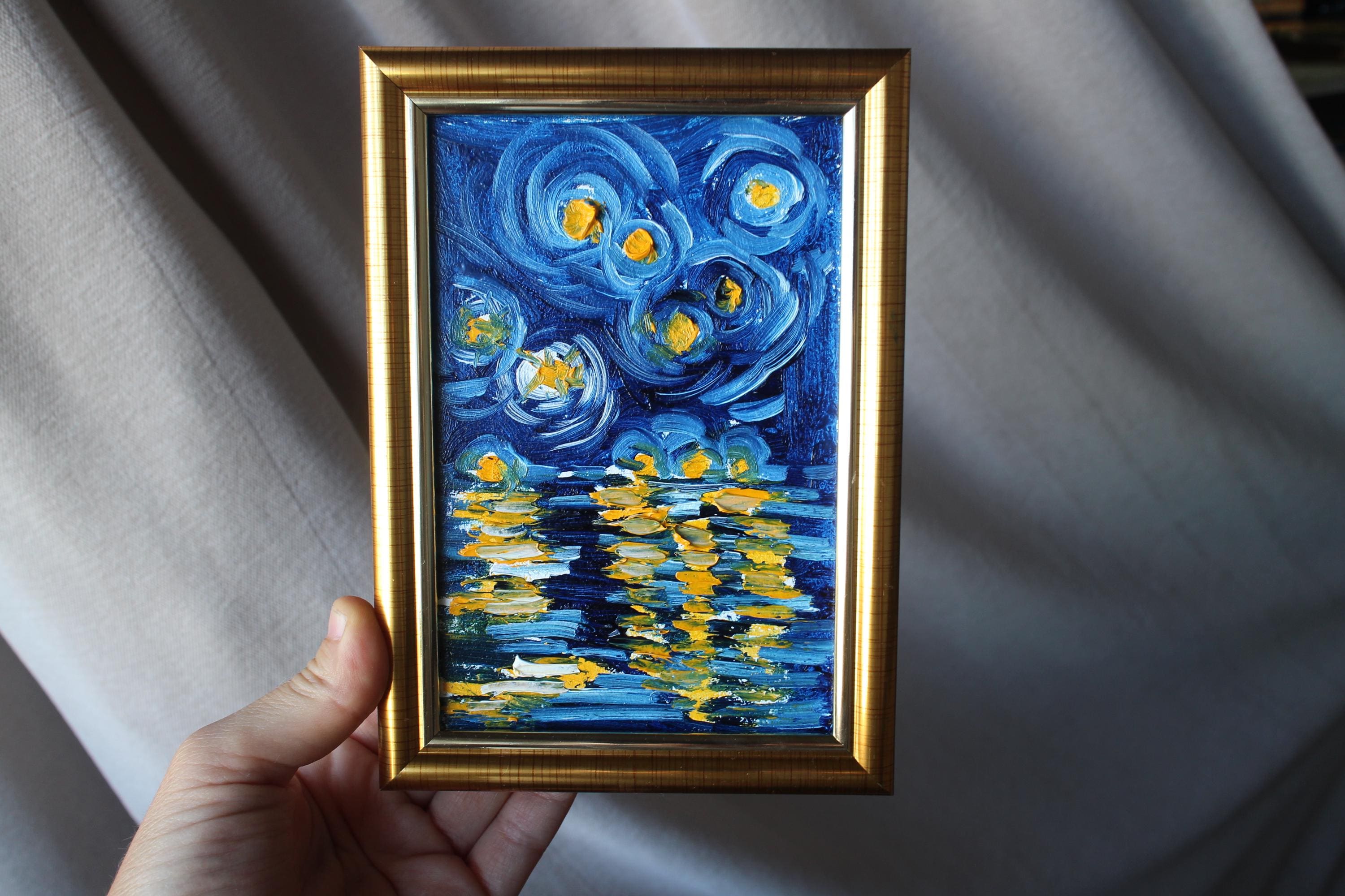 油絵 ゴッホ 星月夜 6号 Amazon.co.jp: ゴッホ 星月夜 F6 油絵直筆仕上げ｜ 絵画 6号 複製画