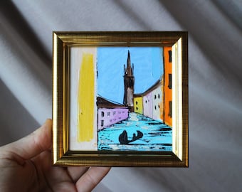 Venice Italy Oil painting original framed, Venezia gondola Painting, Venice Wall Art  Decor, Venice gift