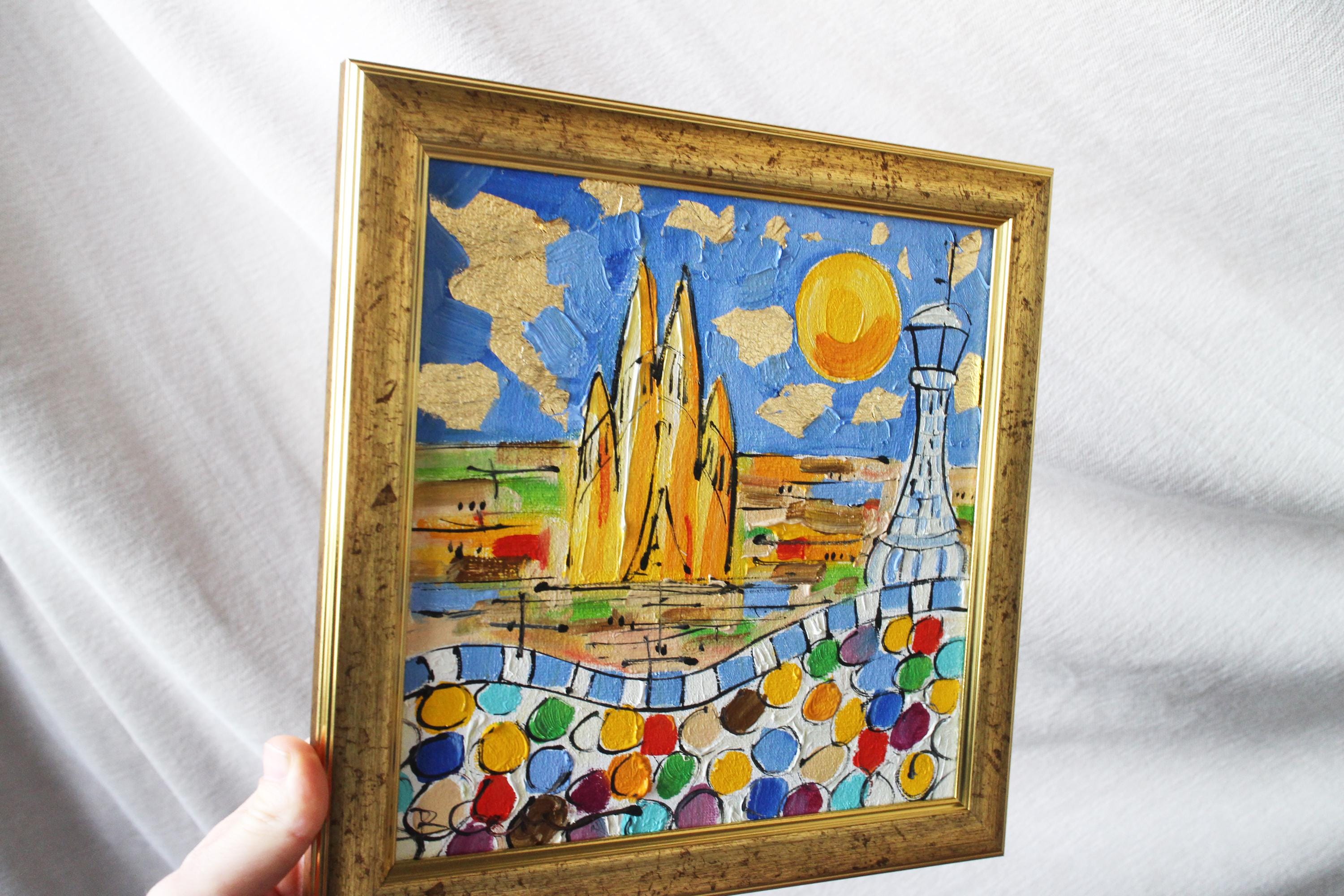 絵画-PUEBLO NUEVO(BARCELONA) 絵画-PUEBLO NUEVO(BARCELONA) New Art Print: Park Güell in