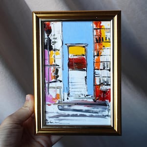 Times Square Manhattan oil Painting framed 4x6 New York America Painting Oil painting New York New York Landscape Painting US Wall Art