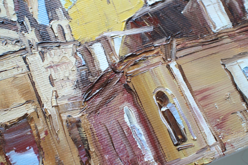 Kiev Oil Painting Original Framed Andriyivskyy Descent Etsy