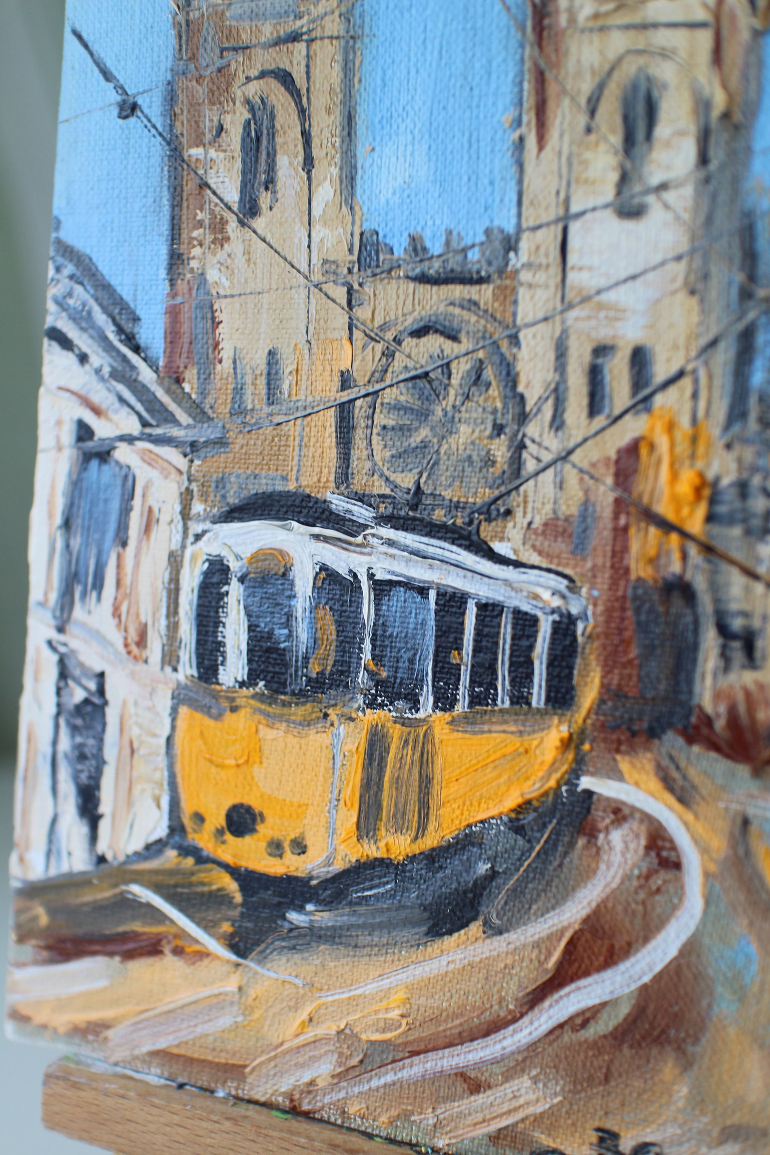 Lisbon painting oil framed original cityscape Lisbon oil Etsy