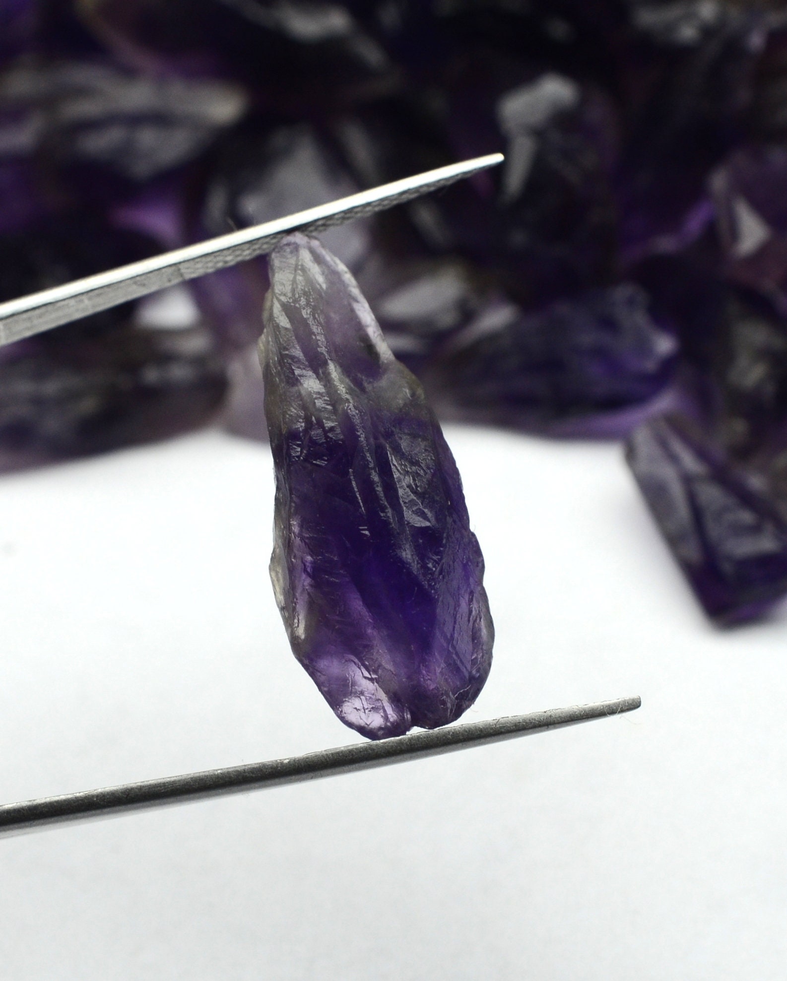 AA natürliche lila Amethyst Hund Zähne raue Rohmineralien Etsy