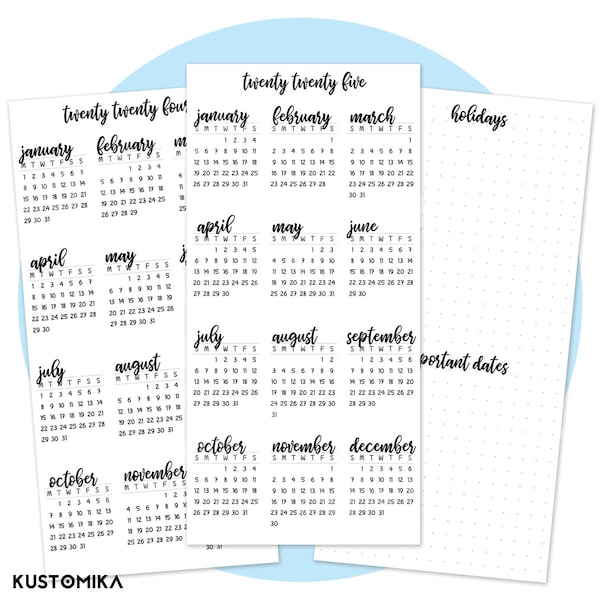 2023 Lettering Calendar Etsy