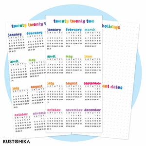 E3 2023 Calendrier 2022 2023 Printable Calendar For Hobonichi Weeks Bullet | Etsy Australia