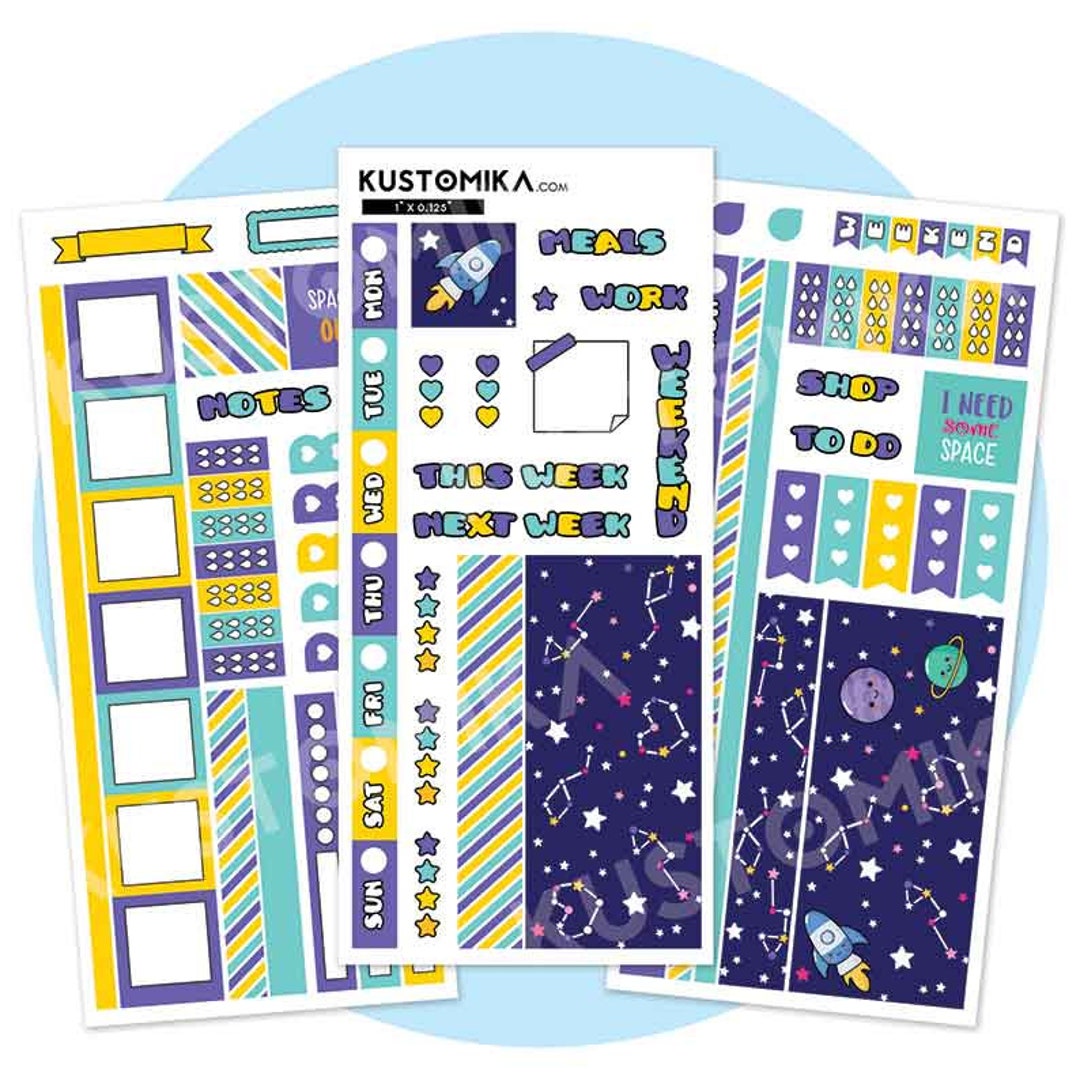 Hobonichi Weeks Weekly Kit Galaxy Kawaii Hobonichi Printable Stickers ...