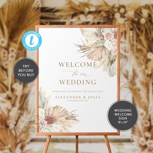 Editable Paradise Sands Welcome Sign - Self Editable Welcome Signage - Editable Template - Welcome Poster
