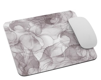 Tappetino per mouse rettangolare con stampa in marmo grigio fluido, tappetino per mouse in marmo, tappetino da scrivania estetico, accessorio per computer, Geek