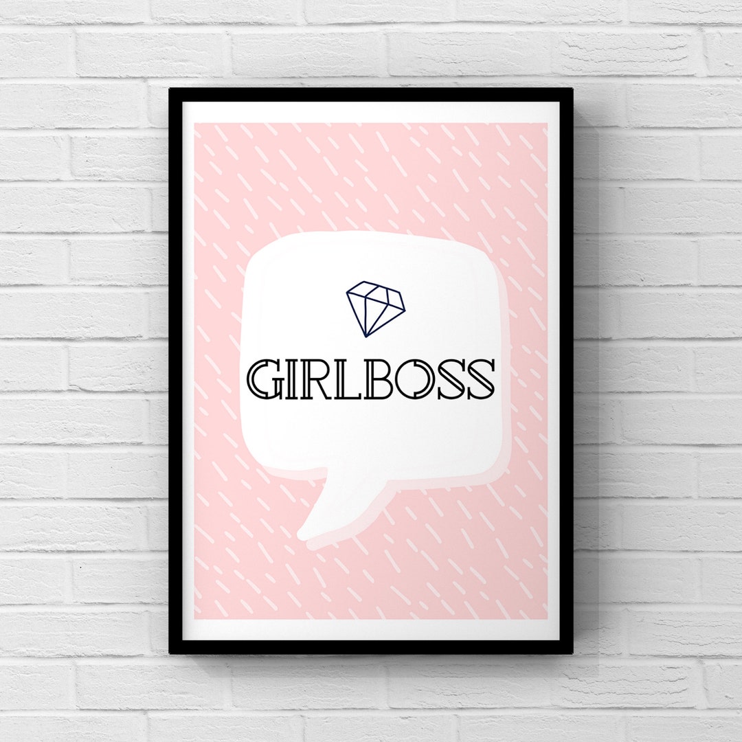 Girlboss Girl Boss Poster A4 Poster Print Poster Etsy
