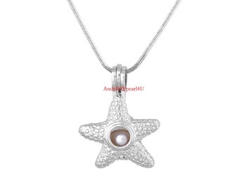 1PCS Cage Freshwater Pearl Pendant,Shape Pea Cage Pendant Necklace,Locket Cage pendants For Pearl Oysters With Pearls,Bulk Wholesale-P187