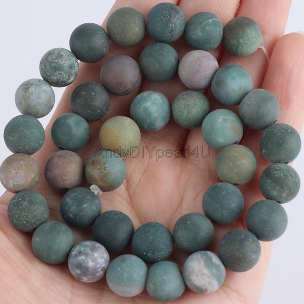 Matte Indian Agate Beads,Loose Agate  Beads Supplies,Healing Agate Beads,Wholesale Agate Beads,Jewelry Making-4mm 6mm 8mm 10mm 12mm-MS0080