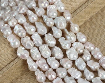 13-17x18-20mm Natural White Baroque Pearls,loose Freshwater