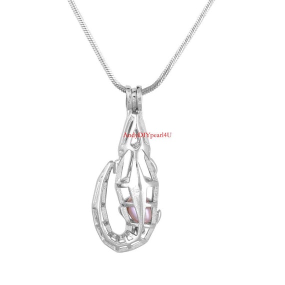 1PCS Cage Freshwater Pearl Pendant,Shape Pea Cage Pendant Necklace,Locket Cage pendants For Pearl Oysters With Pearls,Bulk Wholesale-P187