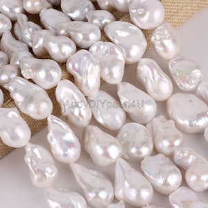16-18X20-25MM,High Luster White Pearls,Large Baroque Pearls,Flameball Freshwater Pearls,Irregular Pearls,DIY Loose Pearls,Wholesale-YHZ002-3