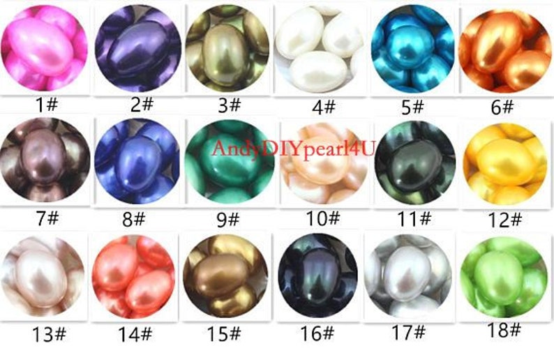 Hot sale 50 PCS 7-8mm Rice Oval AAA Freshwater with Pearl oysters,Hot pink,Red,Blue,Orange,Yellow,Green,Champagne,Brown,Black,Bulk,Wholesale