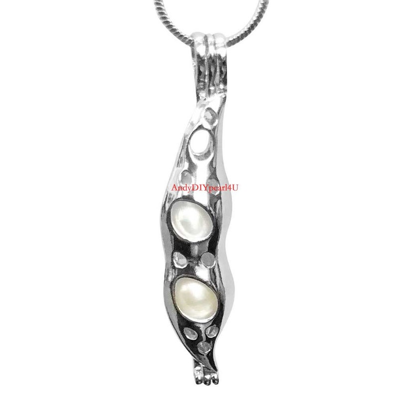 1PCS Cage Freshwater Pearl Pendant,Shape Pea Cage Pendant Necklace,Locket Cage pendants For Pearl Oysters With Pearls,Bulk Wholesale-P187