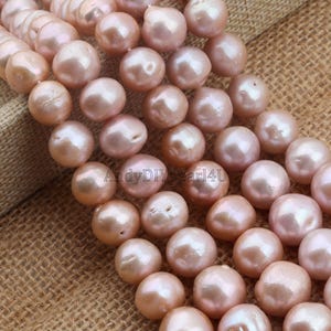 12-14MM Natural Light Purple Freshwater Pearls,Smooth Round Pearls Supply,Pearls For Necklace/Earrings Making,DIY Peearl Gift for Her-ADS001