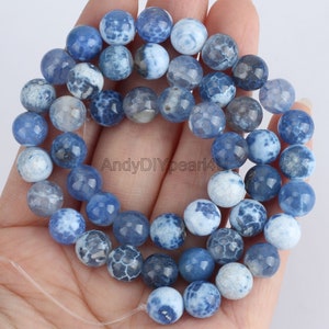 Faceted Sky Blue Agate,Loose Agate Supplies,Wholesale Agate Beads,Agate Beads for Necklace Making,High Luster Agate Bead,DIY Jewelry-QM0016