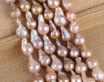 14-15x18-28MM Natural Baroque Pearls,Teadrop Freshwater Flameball Pearls,Pearls Jewelry Making,DIY Gift,Wholesale Pearls-16inches-YHZ006