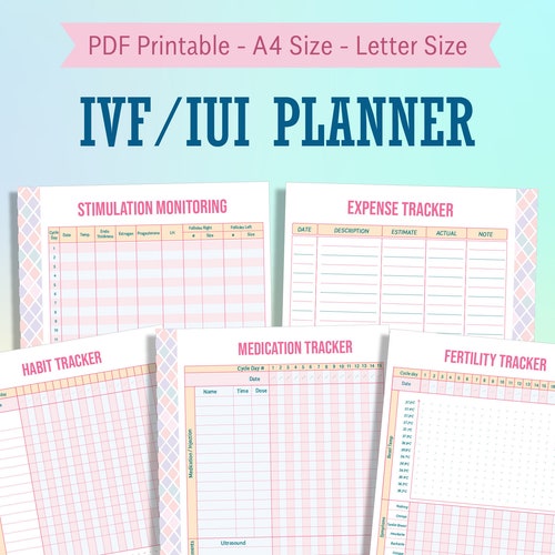 IVF Planner Printable TTC Journal IUI Medication Tracker - Etsy
