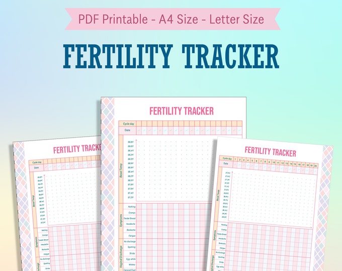 Fertility Tracker Printable Template Pregnancy Planner TTC - Etsy