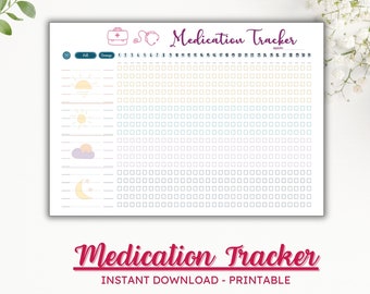 Medication Tracker Printable, Patient Medication, Medication Administration Record, Medication Organizer, Daily Medication Log