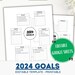 2024 Goals Editable Template, Google Sheets Goals Printable Planner ...