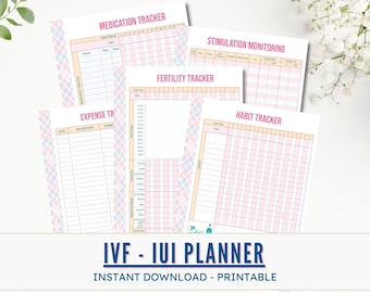 IVF Planner, IUI Planner Printable Template, TTC Planner, Fertility Tracker, Ovulation Tracker, Ivf Bullet Journal, ttc journal printable