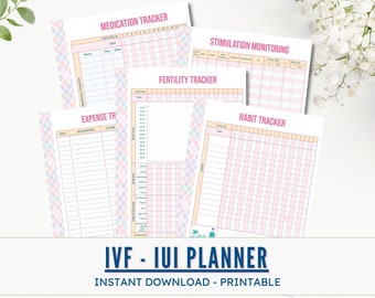 IVF Planner, IUI Planner Printable Template, TTC Planner, Fertility Tracker, Ovulation Tracker, Ivf Bullet Journal, ttc journal printable