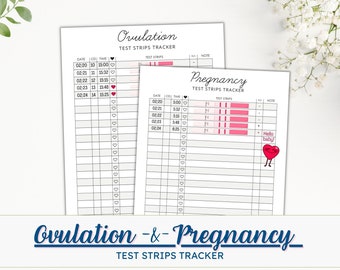 Traqueur de bandelettes de test d'ovulation, traqueur de bandelettes de test de grossesse, traqueur OPK, traqueur de kits de prédiction d'ovulation, planificateur TTC, journal à puces TTC