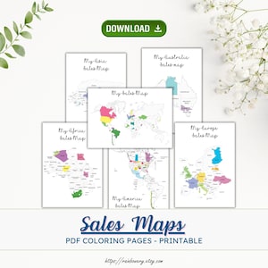 Etsy Sales Map Färbung druckbare Seite, Etsy Umsatz Tracker, Cha ching Umsatz Map, Weltkarte mit Länder Name, Etsy Verkäufer Ziel Tracker