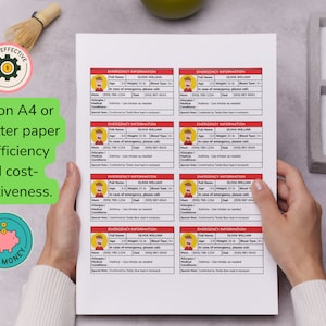 Prepare for the unexpected with our editable Google Sheets emergency card template for kids, vital info always at hand