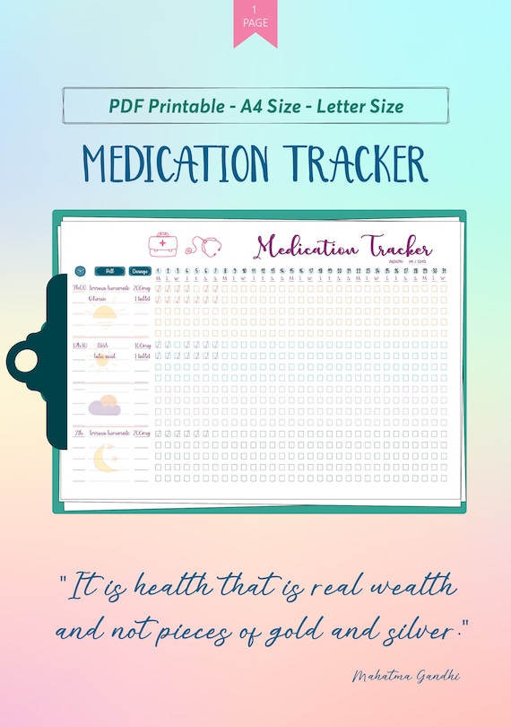 Printable Pill Chart