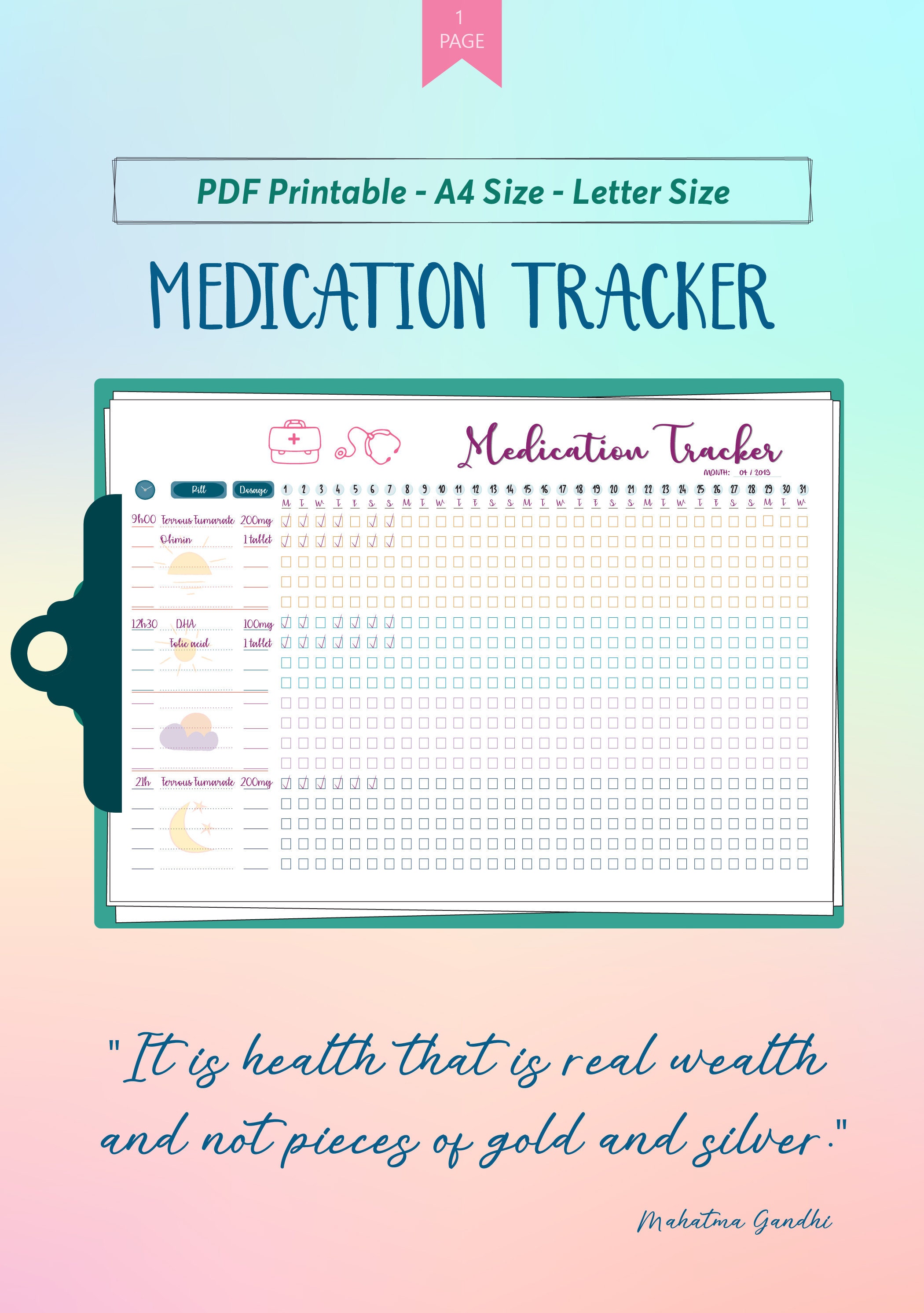 Medication Tracker Template Printable, Medication Log Printable, Pill Log,  Pill Reminder, Medication Chart Organization, Tablet Reminder With Regard To Medication Card Template