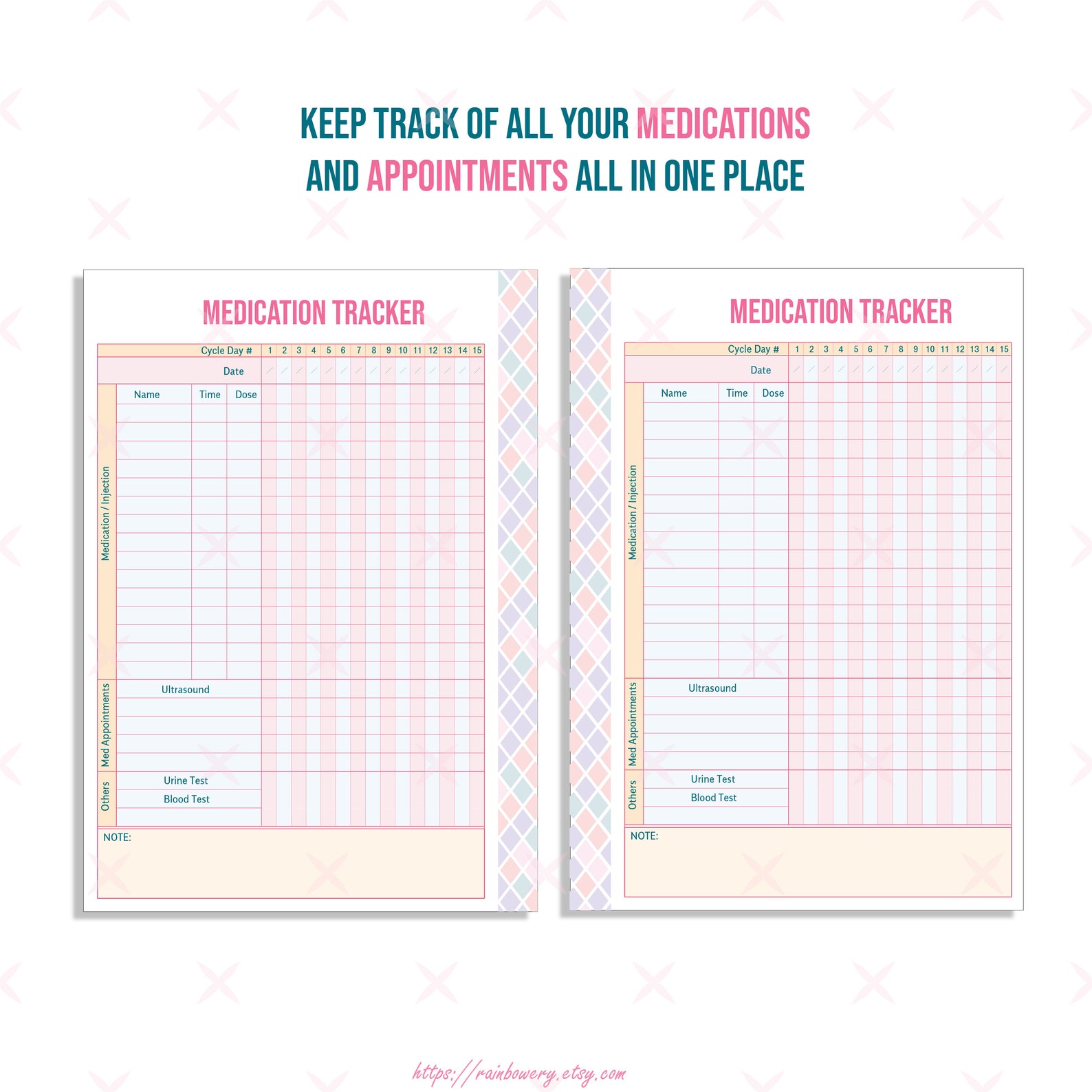 Ivf Iui Medication Tracker Printable Template, IVF Iui Organization Ivf Iui Medication Tracker Printable Template, IVF Iui Organization