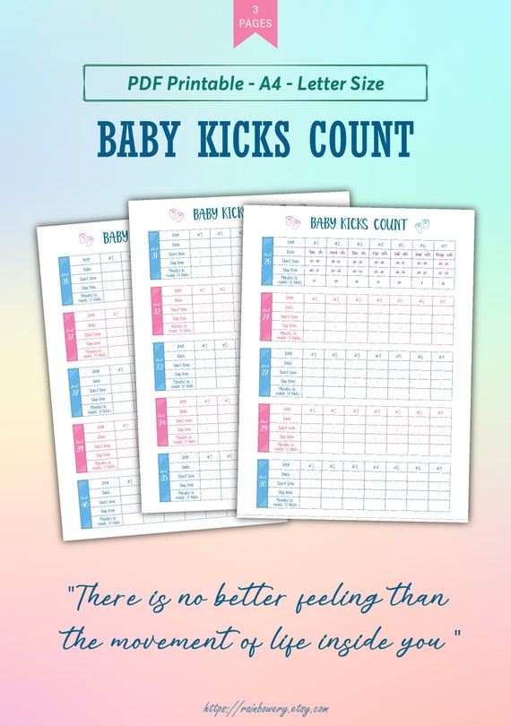 Fetal Kick Count Chart