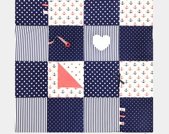 Alfombra de juegos para bebés Montessori, manta de edredón para bebés con elementos sensoriales
