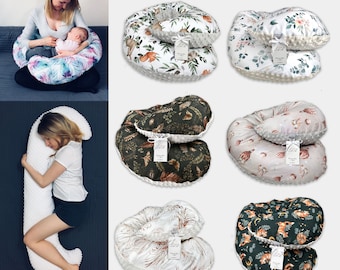 Pregnancy pillow with a removable pillowcase and hardness adjustment, double-sided, Pregnancy gift