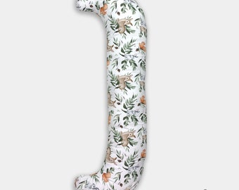 Oreiller de grossesse extra long, motif animaux de la forêt