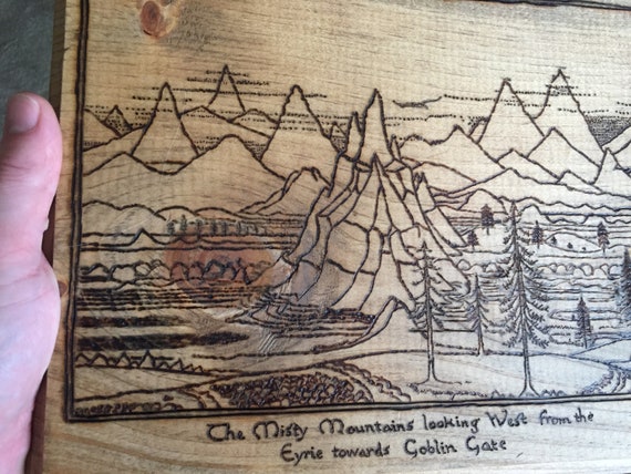 The Misty Mountains Pyrography Piece Etsy The Misty Mountains Pyrography Piece Etsy