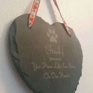 Slate Pet Memorial personalizado (cachorro, gato, coelho, porquinho-da-índia, gerbil, hamster, rato, cobra)