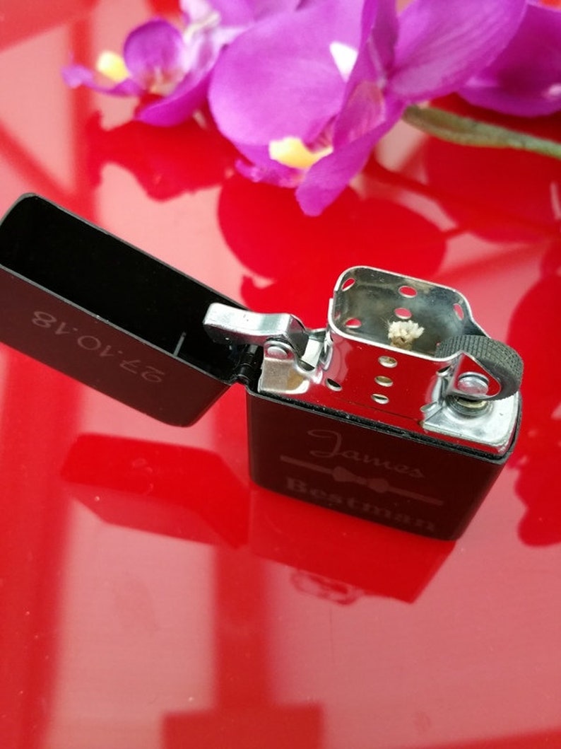 Best Man Personalised Lighter Wedding Day Gift Engraved Usher Groomsmen lighters